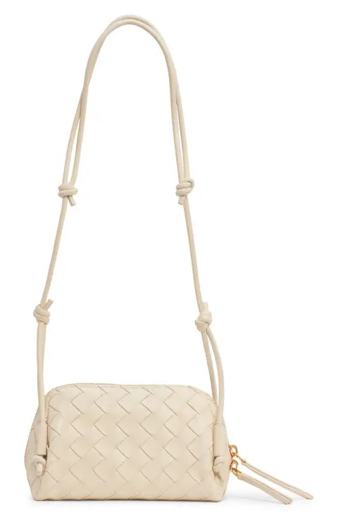 Bottega Veneta Mini Concert Intrecciato Leather Crossbody Bag