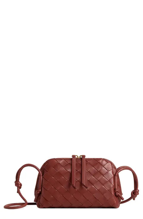 Bottega Veneta Mini Concert Intrecciato Leather Crossbody Bag