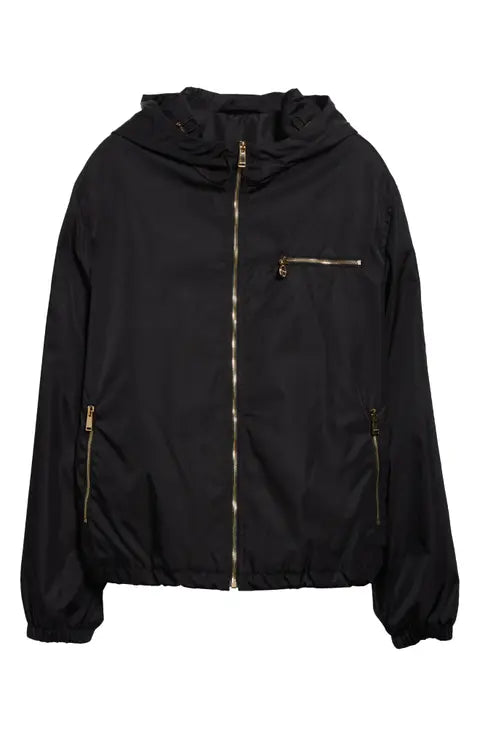 Versace Nylon Twill Hooded Windbreaker