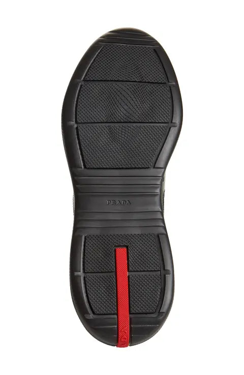 Prada America’s Cup Vernice Bike Low Top Sneaker(Men’s)