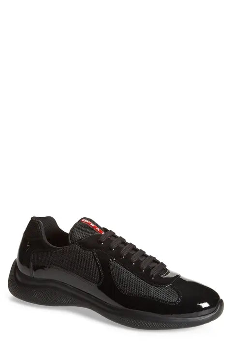 Prada America’s Cup Vernice Bike Low Top Sneaker(Men’s)