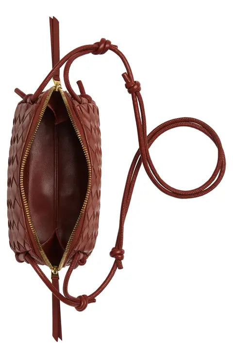 Bottega Veneta Mini Concert Intrecciato Leather Crossbody Bag