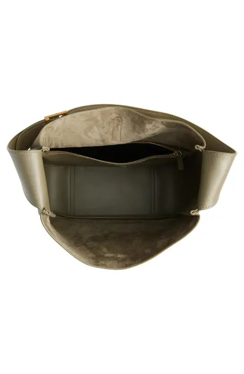 Saint Laurent Large Le 5 À 7 Leather Hobo Bag