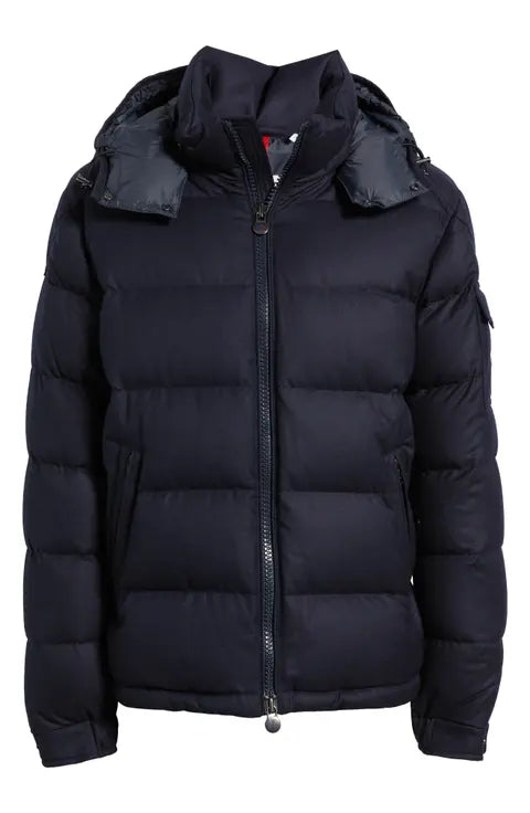 Moncler Montgenevre Virgin Wool Flannel Down Puffer Jacket