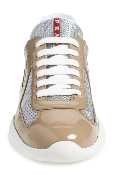 Prada America’s Cup Vernice Bike Low Top Sneaker (Men’s)