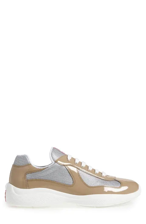 Prada America’s Cup Vernice Bike Low Top Sneaker (Men’s)