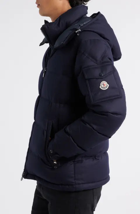 Moncler Montgenevre Virgin Wool Flannel Down Puffer Jacket