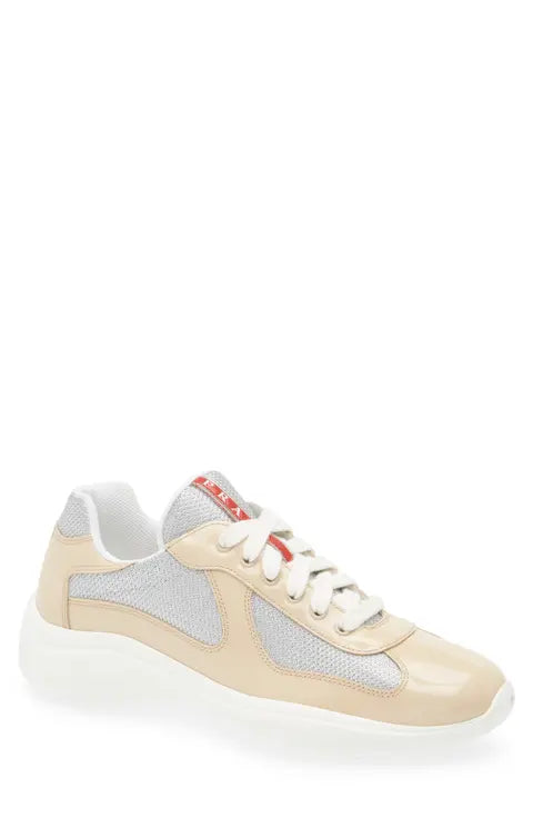 Prada America’s Cup Vernice Bike Low Top Sneaker (Men)