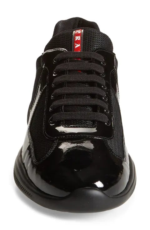 Prada America’s Cup Vernice Bike Low Top Sneaker(Men’s)